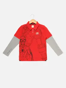 Peter England Boys Printed Polo Collar T-shirt