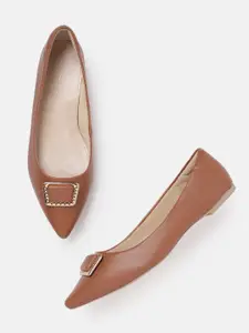 Van Heusen Woman Open Toe Flats with Metal Detail