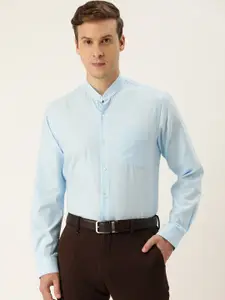 Peter England Self Design Textured Slim Fit Formal Shirt