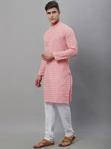SOJANYA Embroidered Thread Work Pure Cotton Kurta With Churidar