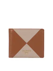 Da Milano Women Colourblocked Leather Two Fold Wallet