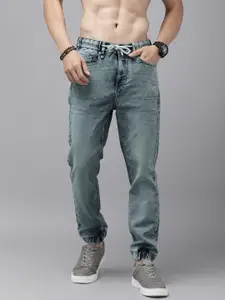 The Roadster Life Co. Men Mid-Rise Heavy Fade Stretchable Jogger Fit Jeans