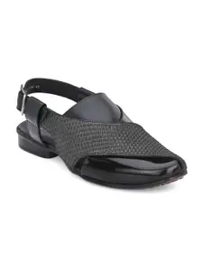Hitz Men Textured Leather comfort Sandals