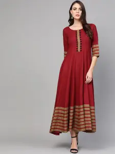 Idalia Round Neck Embellished Anarkali Ethnic Dress