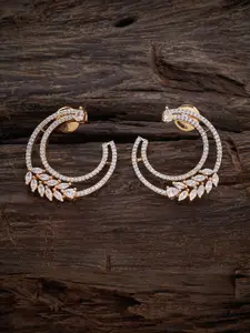 Kushal's Fashion Jewellery Rose Gold-Plated Circular Studs Earrings