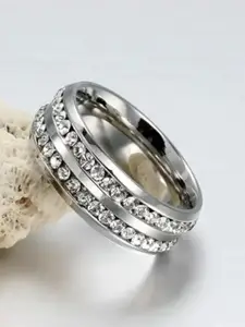 MEENAZ Silver-Plated AD Studded Finger Rings