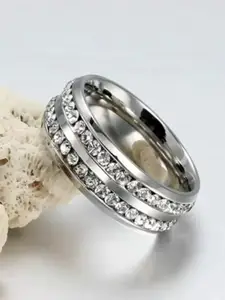 MEENAZ Silver-Plated AD Studded Finger Rings