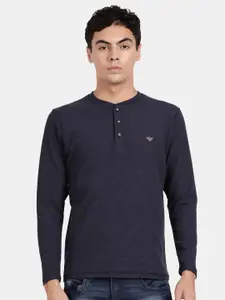 t-base Henley Neck Long Sleeves Cotton T-Shirt