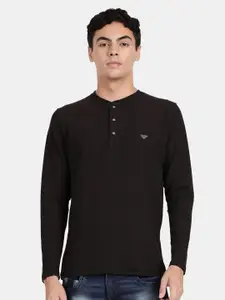 t-base Henley Neck Long Sleeves Casual T-shirt