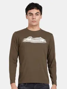 t-base Printed Long Sleeves Cotton Lycra T-shirt