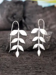 Studio One Love Silver-Plated Contemporary Drop Earrings