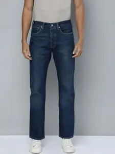 Levis Men 501 Regular Fit Low-Rise Light Fade Pure Cotton Jeans