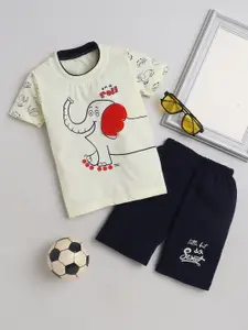 BAESD Boys Printed Pure Cotton T-shirt with Shorts