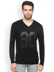 Duke Men Black Printed Pullover