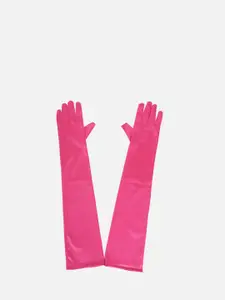 FOREVER 21 Women Pink Arm Sleeve Gloves