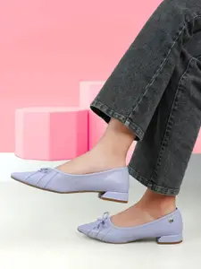 ELLE Bow Detail Block Heel Pumps