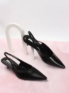 ELLE Pointed Toe Kitten Heel Pumps