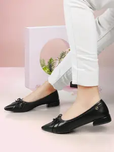 ELLE Bow Detail Block Heel Pumps