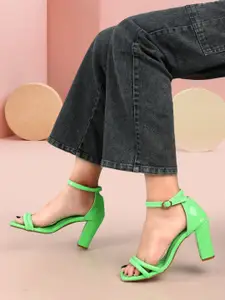 ELLE Strappy Mid-Top Block Heels