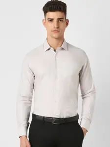 Van Heusen Slim Fit Abstract Printed Pure Cotton Formal Shirt