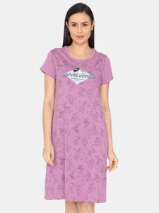 Zivame Minnie Mouse Graphic Printed Pure Cotton Nightdress
