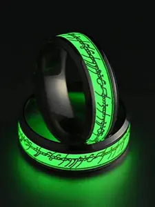 MEENAZ Men Set Of 4 Silver-Plated Finger Rings