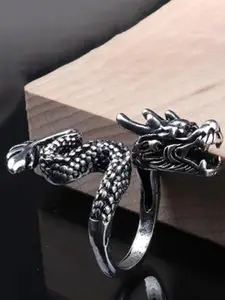 MEENAZ Men Silver-Plated Adjustable Finger Ring