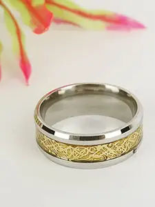 MEENAZ Men Stainless Steel textured Ring