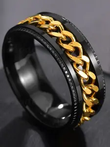 MEENAZ Men Silver-Plated Adjustable Finger Ring