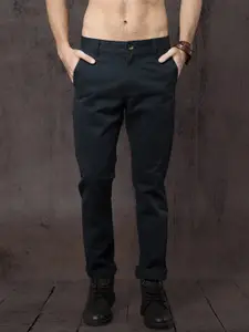 Roadster Time Travlr Men Navy Blue RegularChinos