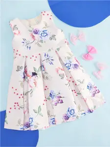 Pantaloons Junior Floral Printed Sleeveless Cotton Fit & Flare Dress
