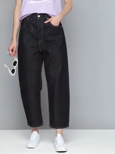 Levis Women Relaxed Fit High Rise Mij Barrel Loose Straight Fit Pure Cotton Jeans