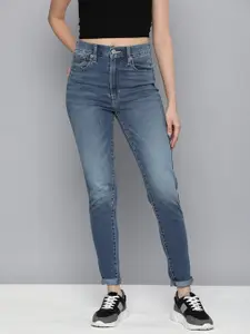 Levis Women Super Skinny Fit High-Rise Heavy Fade Stretchable Jeans