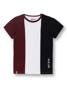 3PIN Boys Colourblocked Cotton T-Shirt