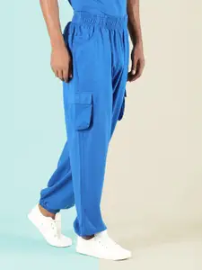 CHKOKKO Men Relaxed-Fit Mid-Rise Joggers