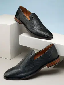 Arrow Men Textured Leather Formal Slip-On Shoes