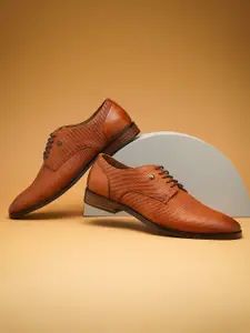 Arrow Men Textured Leather Formal Derbys
