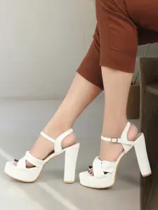 ELLE Twisted Strap Platform Heels