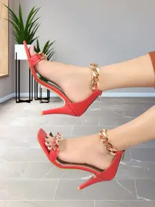 ELLE Embellished Mid-Top Stiletto Heels