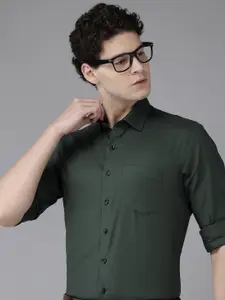 Van Heusen Self Design Slim Fit Pure Cotton Formal Shirt