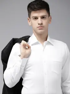 Van Heusen Pure Cotton Self Design Textured Formal Shirt