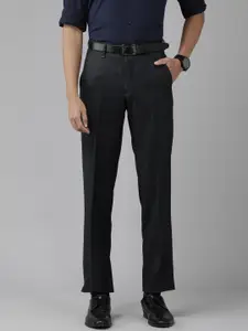 Van Heusen Men Custom Fit Mid-Rise Formal Trousers