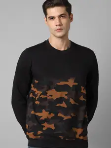 Louis Philippe Jeans Camouflage Printed Pure Cotton Pullover Sweatshirt