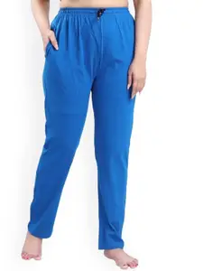 Fabme Women Pure Cotton Knitted Lounge Pants