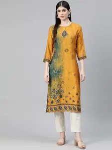 Readiprint Women Floral Printed Sequinned Kurta