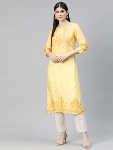 Readiprint Women Floral Printed Sequinned Kurta