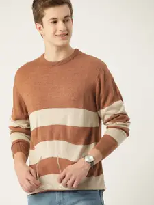 Mast & Harbour Acrylic Striped Pullover