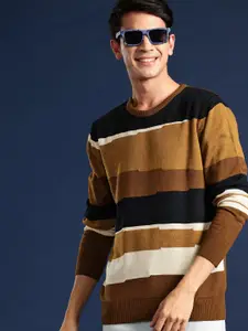 Mast & Harbour Striped Acrylic Pullover