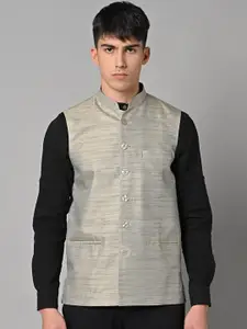 Vastraa Fusion Woven Cotton Nehru Jacket