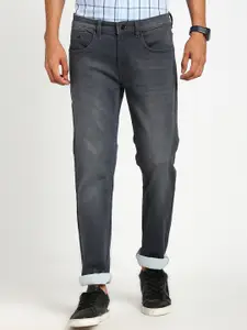 Turtle Men Narrow Tapered Fit Clean Look Light Fade Stretchable Whiskers Jeans